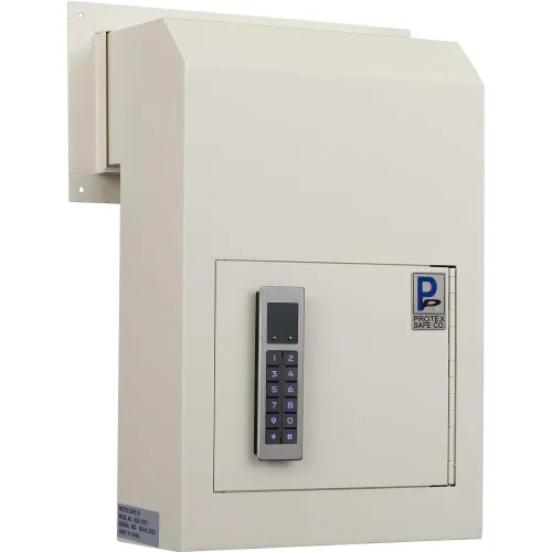 Protex Through the Door Drop Box with Electronic Lock WSS-159E 10" x 4-1/4" x 15" Beige