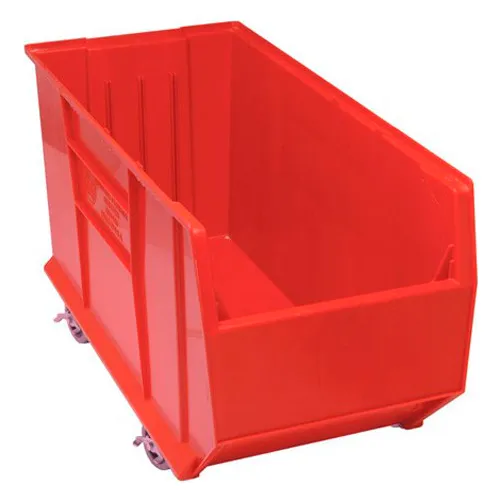 Quantum Storage® Plastic Mobile Hulk Stacking Bin, 35-7/8"L x 19-7/8"W x 17-1/2"H, Yellow