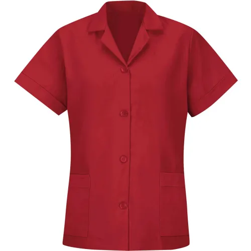 Red Kap® Women's Smock Loose Fit Short Sleeve Red S - TP23