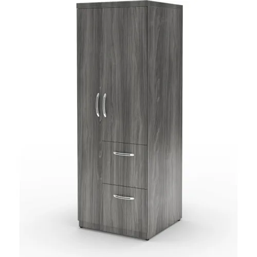 Safco® Aberdeen Series Personal Storage Tower Including 2 File Drawers Gray Steel