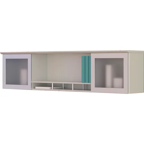 Safco® Medina 63"W Hutch 63"W x 15"D x 50-1/2"H Sea Salt