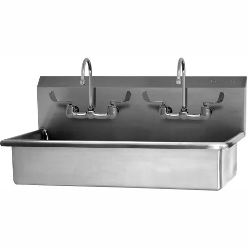 Sani-Lav® 54WFL 2-Person Wall Mount Wash Station With Faucets