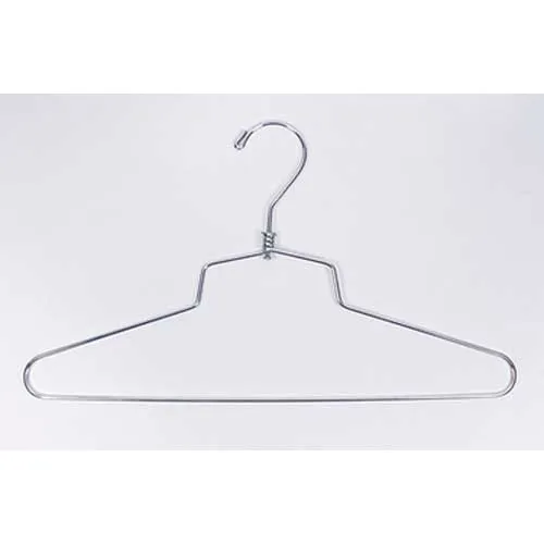 sld-16 Shirt/Dress Hanger, 16"L, Metal-Chrome, Pkg Qty 100