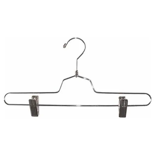 sld-pant Pant Hanger, 14"L, Metal-Chrome, Pkg Qty 100