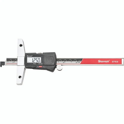 Starrett 12258 | 6" Hardened Stainless Steel Electronic Depth Gage 0.0005" Resolution
