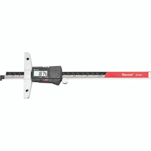 Starrett 12259 | 8" Hardened Stainless Steel Electronic Depth Gage 0.0005" Resolution