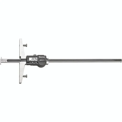 Starrett 14583 | 12" Hardened Stainless Steel Electronic Depth Gage 0.0005" Resolution
