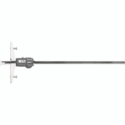 Starrett 14584 | 16" Hardened Stainless Steel Electronic Depth Gage 0.0005" Resolution