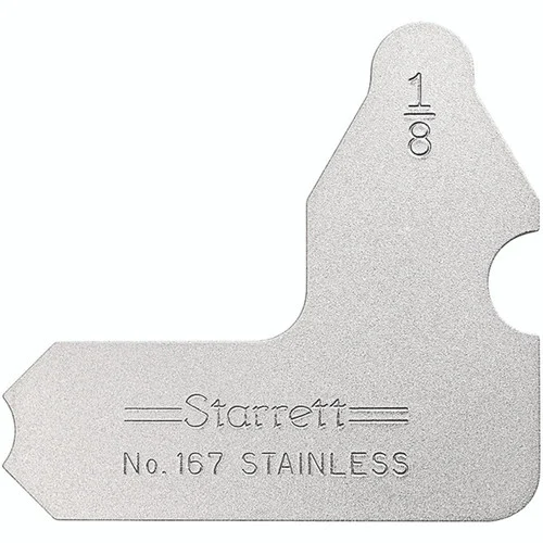 Starrett 50628 | 1/8" Satin Coated Steel Individual Radius Gage