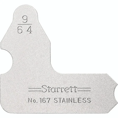 Starrett 50629 | 9/64" Satin Coated Steel Individual Radius Gage