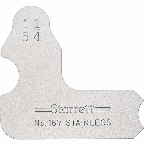 Starrett 50631 | 11/64" Satin Coated Steel Individual Radius Gage