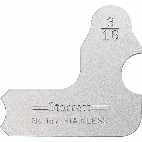Starrett 50632 | 3/16" Satin Coated Steel Individual Radius Gage