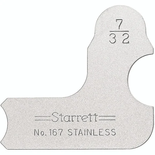 Starrett 50634 | 7/32" Satin Coated Steel Individual Radius Gage