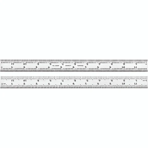 Starrett 51336 | 12" Semi-Flexible Steel Semi-Flexible Rule 1/10", 1/50", 1/32", 1/64" Graduation