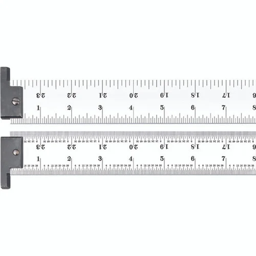 Starrett 51494 | 24" Heavy Spring-Tempered Steel Rule 1/8", 1/16", 1/32", 1/64" Graduation