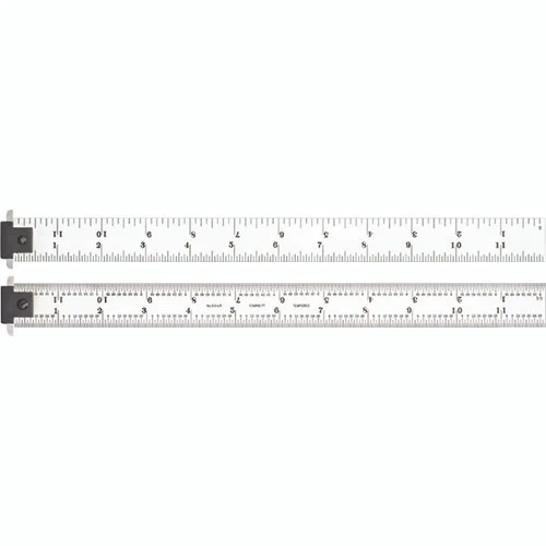Starrett 52666 | 12" Spring-Tempered Steel Rule 1/8", 1/16", 1/32", 1/64" Graduation