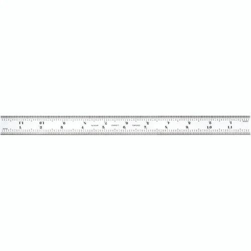 Starrett 52702 | 12" Spring-Tempered Steel Rule 1/32", 1/64", 1/50", 1/100" Graduation