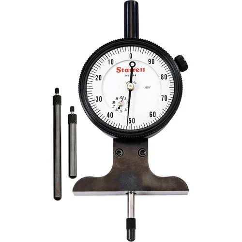 Starrett 52718 | 3" Hardened Steel Dial Depth Gage 0.0010" Graduation