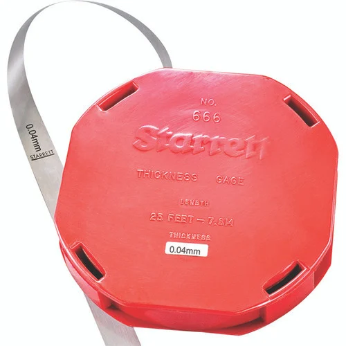 Starrett 52824 | 0.0400" Tempered Steel Thickness Gage 7.6m Roll