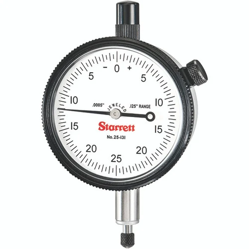 Starrett 53232 | 1/8" Dial Indicator 0.0005" Graduation White Dial