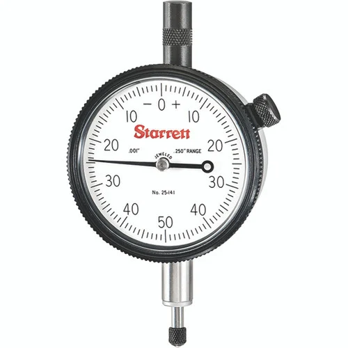 Starrett 53240 | 1/4" Dial Indicator 0.0010" Graduation White Dial