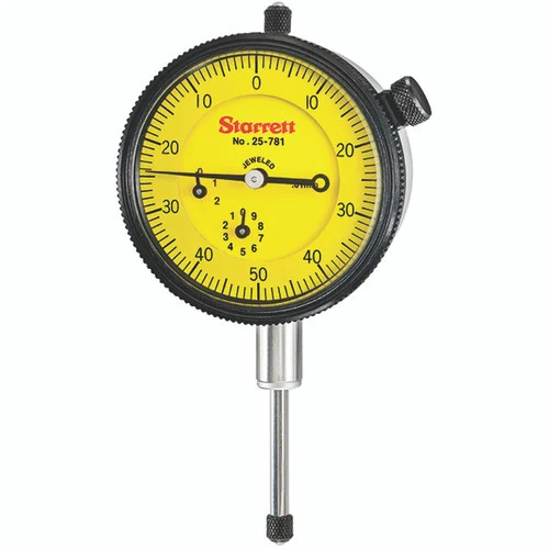 Starrett 53305 | 63/64" Dial Indicator 0.0004" Graduation Yellow Dial