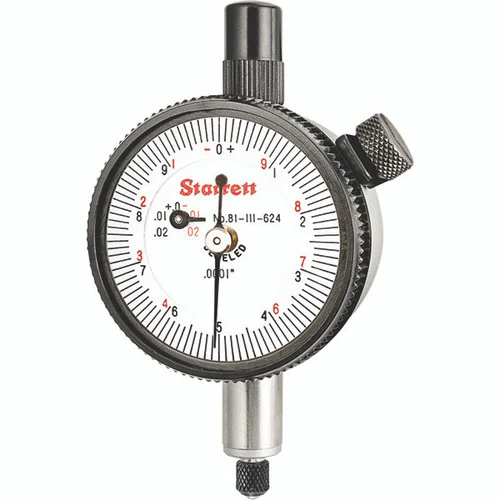 Starrett 53380 | 1/32" Miniature Dial Indicator 0.0001" Graduation White Dial