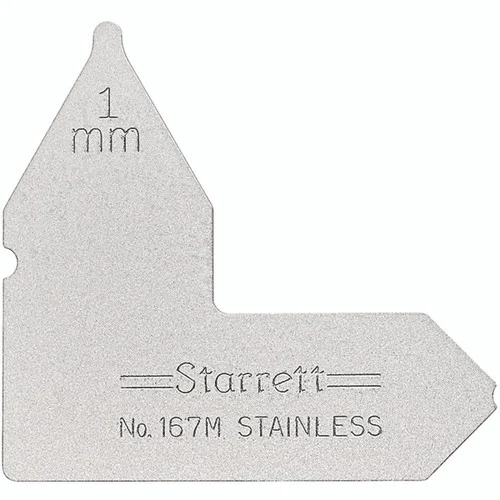 Starrett 55796 | 1mm Satin Coated Steel Individual Radius Gage