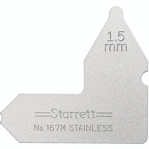 Starrett 55797 | 1.5mm Satin Coated Steel Individual Radius Gage