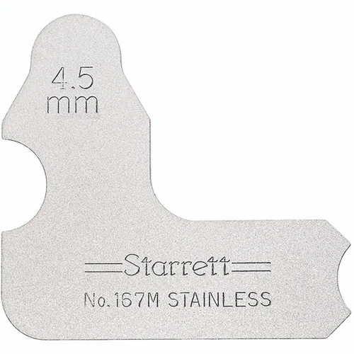 Starrett 55803 | 4.5mm Satin Coated Steel Individual Radius Gage