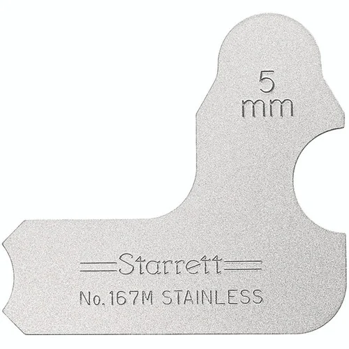 Starrett 55804 | 5mm Satin Coated Steel Individual Radius Gage
