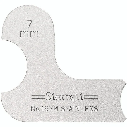 Starrett 55808 | 7mm Satin Coated Steel Individual Radius Gage