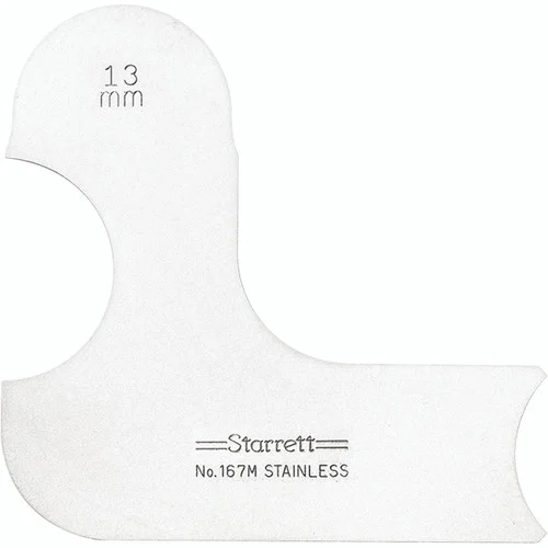 Starrett 55814 | 13mm Satin Coated Steel Individual Radius Gage