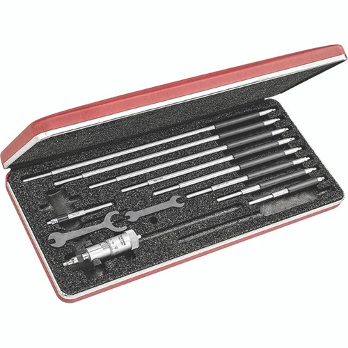 Starrett 56142 | 50mm-300mm Range Inside Micrometer Set 0.01mm Graduation