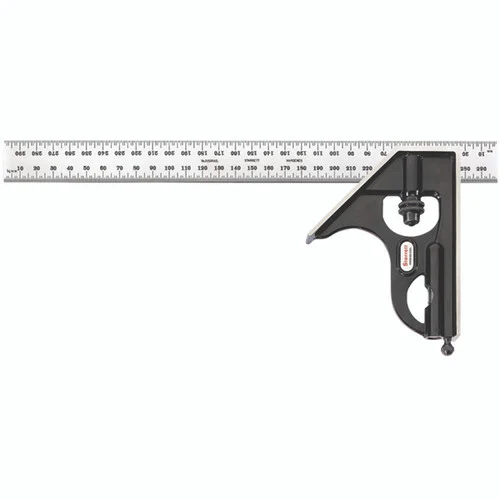 Starrett 56243 | 2 Pc. 300mm Hardened Steel Blade Combination Square 35 Graduation with Square Head