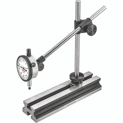 Starrett 56275 | 2-1/4" W x 8-1/2" L x 8" Column Height Steel Inspection Set & 25-131J Dial Indicator