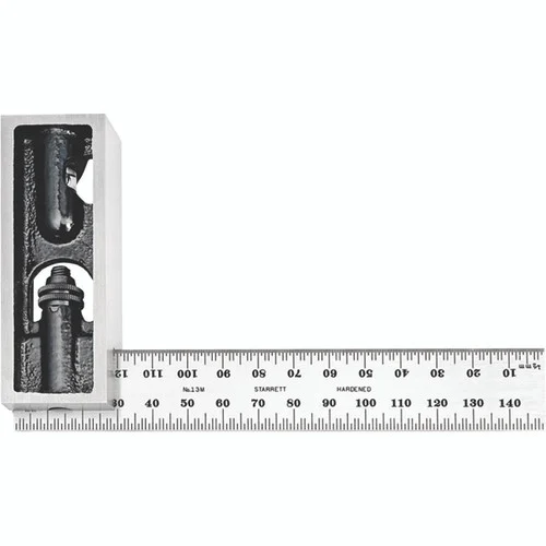 Starrett 56280 | 150mm Hardened Steel Inch Reading Double Square with Hardened Steel Head