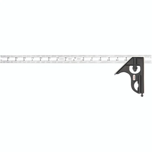 Starrett 56400 | 2 Pc. 18" Forged Steel Blade Combination Square 4R Graduation with Square Head