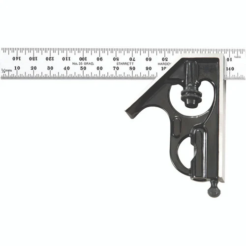 Starrett 56410 | 2 Pc. 150mm Forged Steel Blade Combination Square 35 Graduation with Square Head