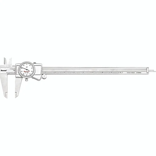Starrett 61466 | 12" Range 0.0010" Graduation Stainless Steel White Face Dial Caliper