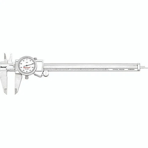 Starrett 61468 | 8" Range 0.0010" Graduation Stainless Steel White Face Dial Caliper