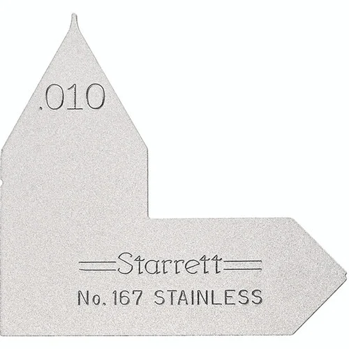 Starrett 63434 | 1/64" Satin Coated Steel Individual Radius Gage