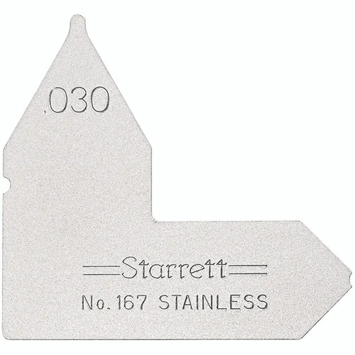 Starrett 63438 | 1/32" Satin Coated Steel Individual Radius Gage