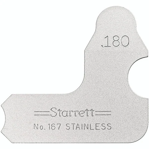 Starrett 63449 | 3/16" Satin Coated Steel Individual Radius Gage