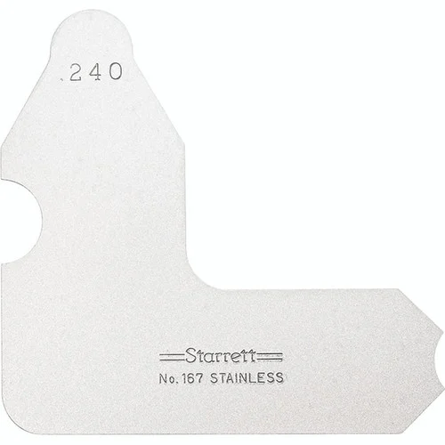 Starrett 63452 | 15/64" Satin Coated Steel Individual Radius Gage