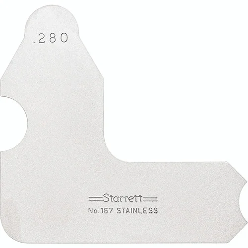 Starrett 63454 | 9/32" Satin Coated Steel Individual Radius Gage