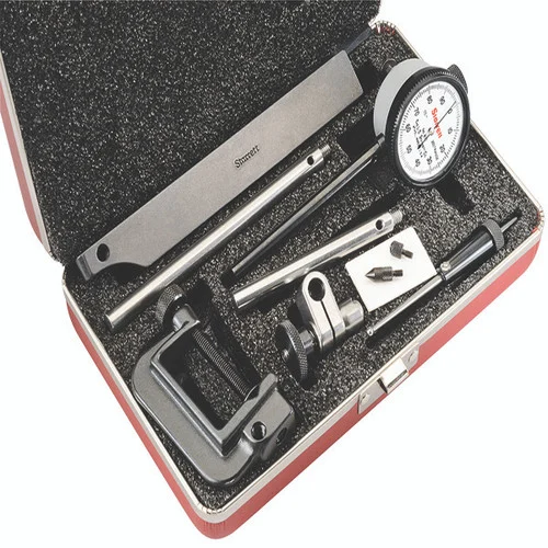 Starrett 64475 | 0.2000" Range x 0-100 Reading x 0.0010" Graduation White Dial Back Plunger Dial Test Indicator