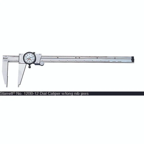 Starrett 65067 | 12" Range 0.0010" Graduation Stainless Steel White Face Dial Caliper