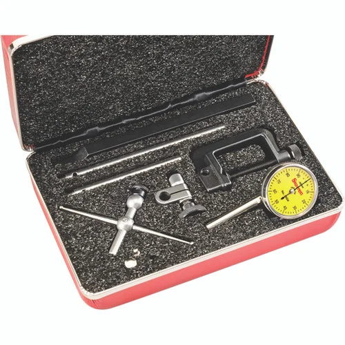 Starrett 65251 | 5mm Range x 0-100 Reading x 0.02mm Graduation Yellow Dial Back Plunger Dial Test Indicator