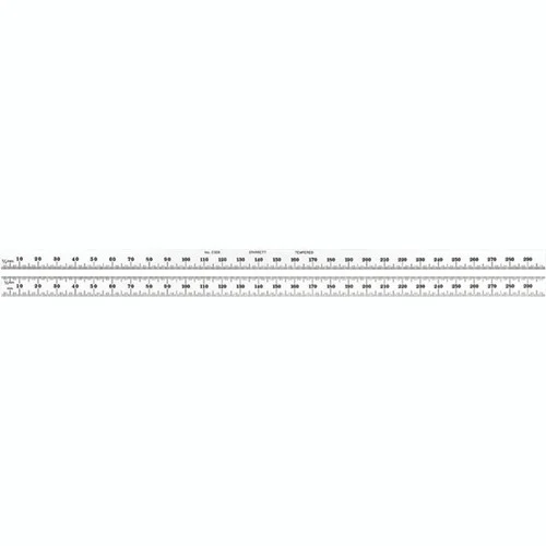 Starrett 66883 | 300mm Full-Flexible Steel Full-Flexible Rule 1mm, 0.5mm Graduation